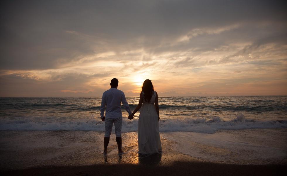 Пляж Кипра - свадьба на закате