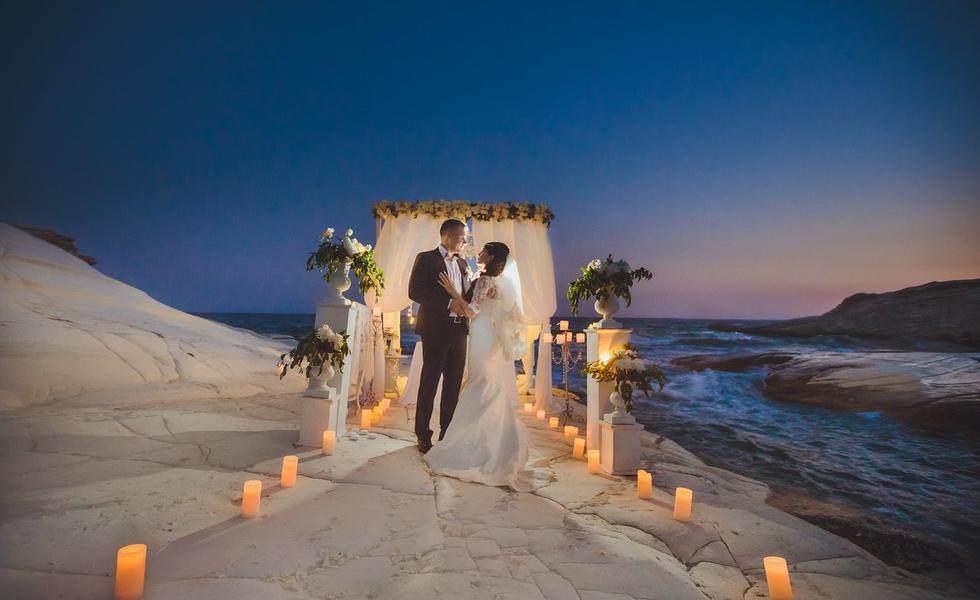 Свадьба на Кипре вечернее фото